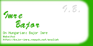 imre bajor business card